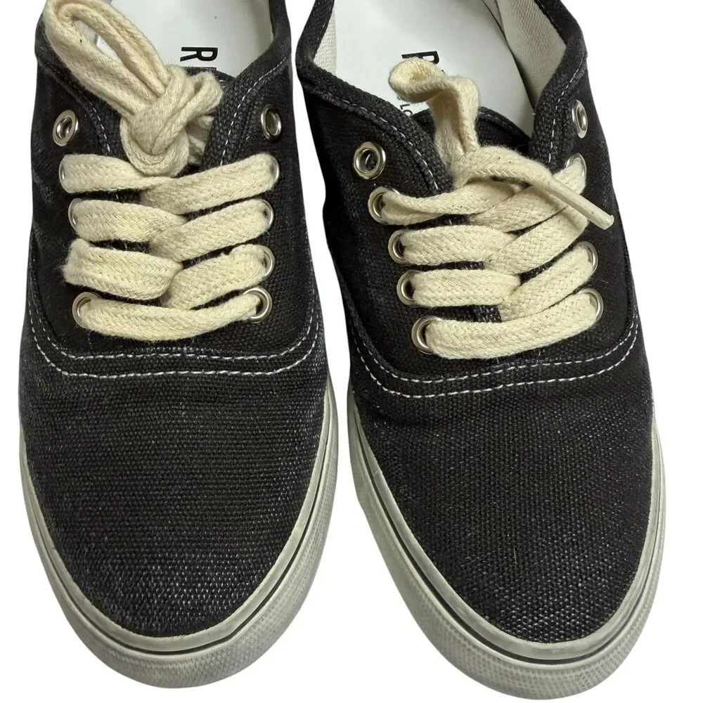 Re/Done 70s Low Top Skate Sneakers Shoes Women Faded Black 37 US 6.5
